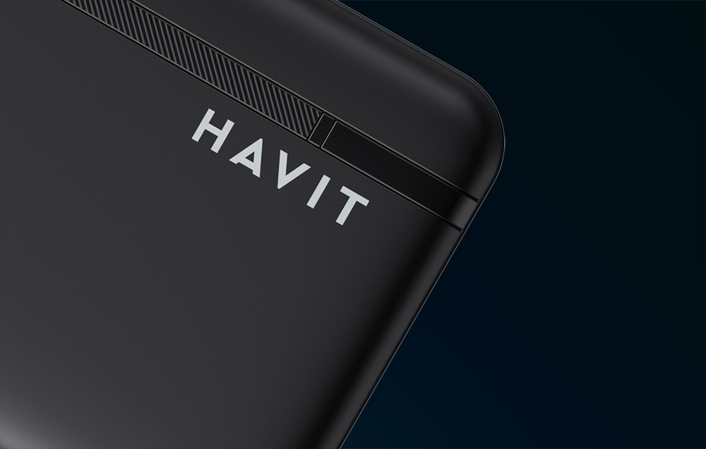 Baterie externa portabila Havit PB90 10000 mAh, 2x USB, 1x USB-C, 1x MicroUSB, Indicator luminos, Negru 1 Lerato.ro