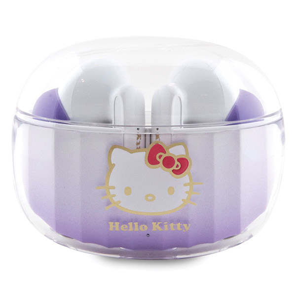 Casti wireless Hello Kitty TWS, Bluetooth 5.3, 250 mAh, USB-C, IPX4, Violet 1 Lerato.ro