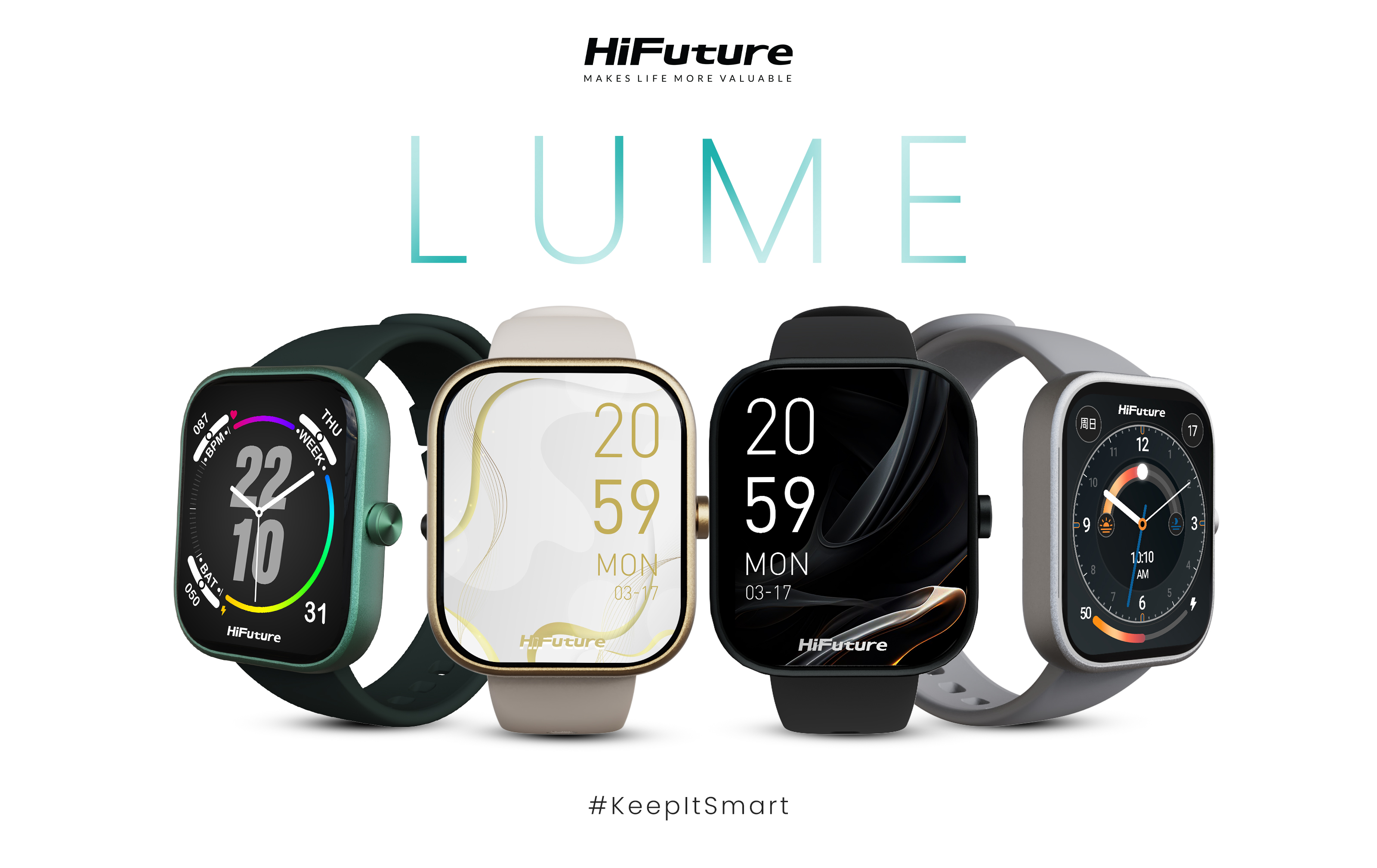 Ceas smartwatch HiFuture Lume, Ecran IPS 1.85 inch, Autonomie 7 zile, Bluethooth 5.3, 1 ATM Waterproof, Champagne Gold 1 Lerato.ro