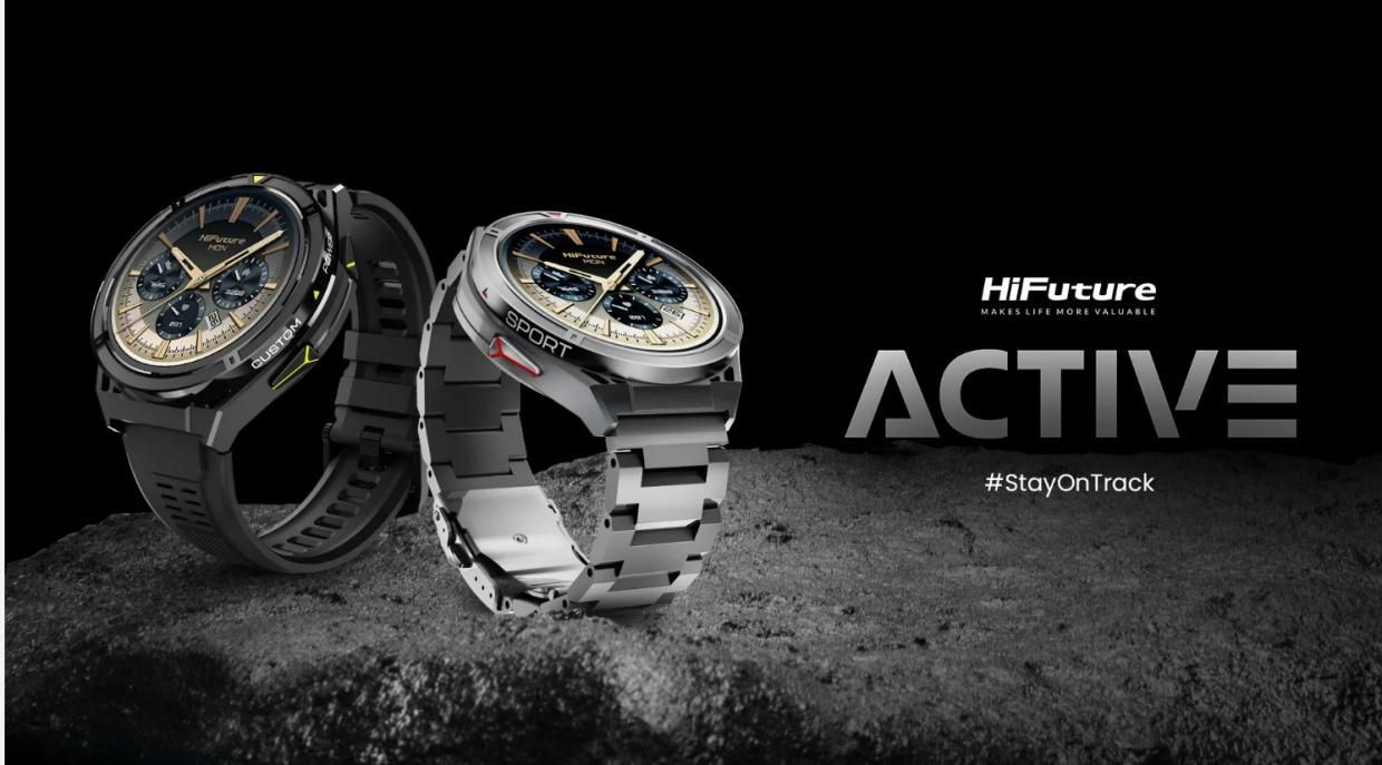 Ceas smartwatch HiFuture Active, 480 mAh, Display 1.43 inch, Bluetooth 5.3, SIlver 1 Lerato.ro