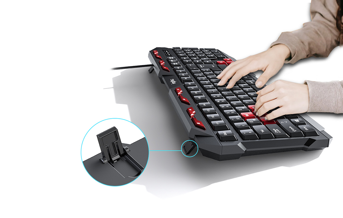 Tastatura gaming Inphic V610 cu fir de 1.5m, conexiune USB, Anti-ghosting, Negru 1 Lerato.ro