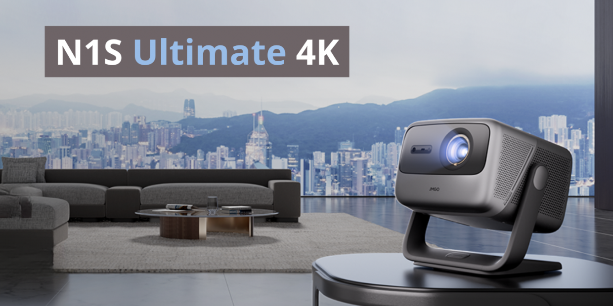 Videoproiector JMGO N1S Ultimate, 3500lm, 4K UHD, USB-A, 2x HDMI 2.1, Jack 3.5 mm, WiFi, Bluetooth, Gri 1 Lerato.ro