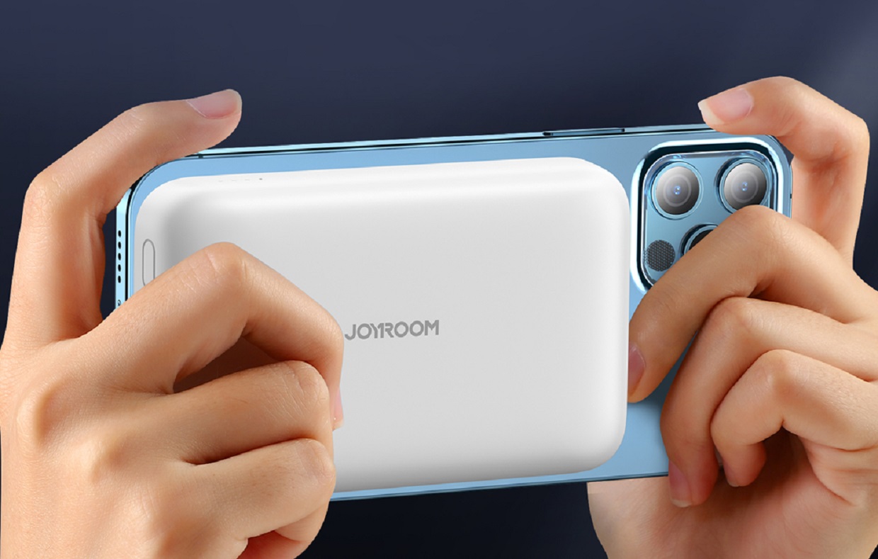 Baterie externa 10000 mAh Joyroom PowerBank JR-W020, PD 20W, Incarcator wireless magnetic Qi 15W pentru iPhone compatibil cu MagSafe, Alb 1 Lerato.ro
