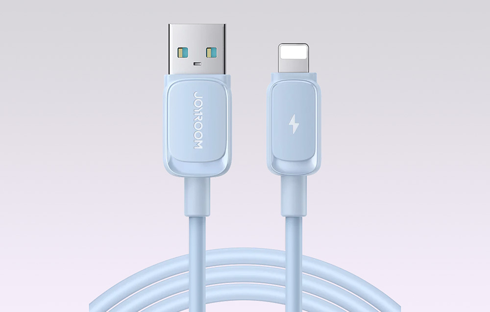 Cablu pentru incarcare si transfer de date Joyroom S-AL012A14, USB/Lightning, 2.4A, 1.2m, Albastru 1 Lerato.ro