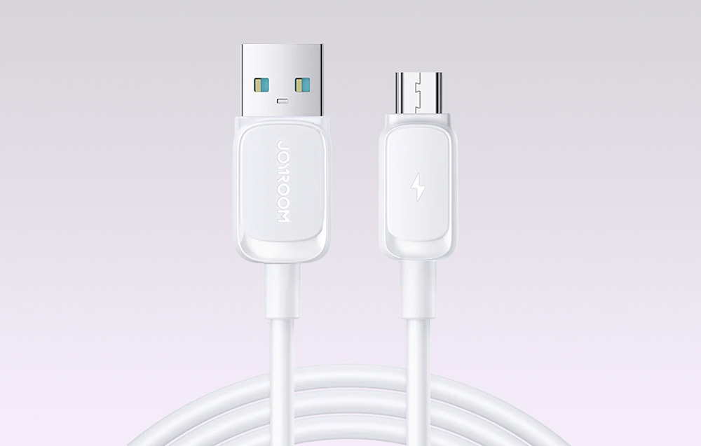 Cablu pentru incarcare si transfer de date Joyroom S-AM018A14, USB/Micro-USB, 2.4A, 2m, Alb 1 Lerato.ro