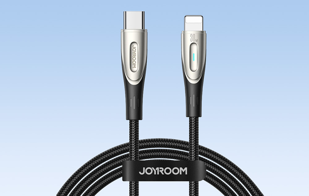 Cablu pentru incarcare si transfer de date Joyroom SA27-CL3, USB-C/Lightning, 3A, 30W, 1.2m, Negru 1 Lerato.ro