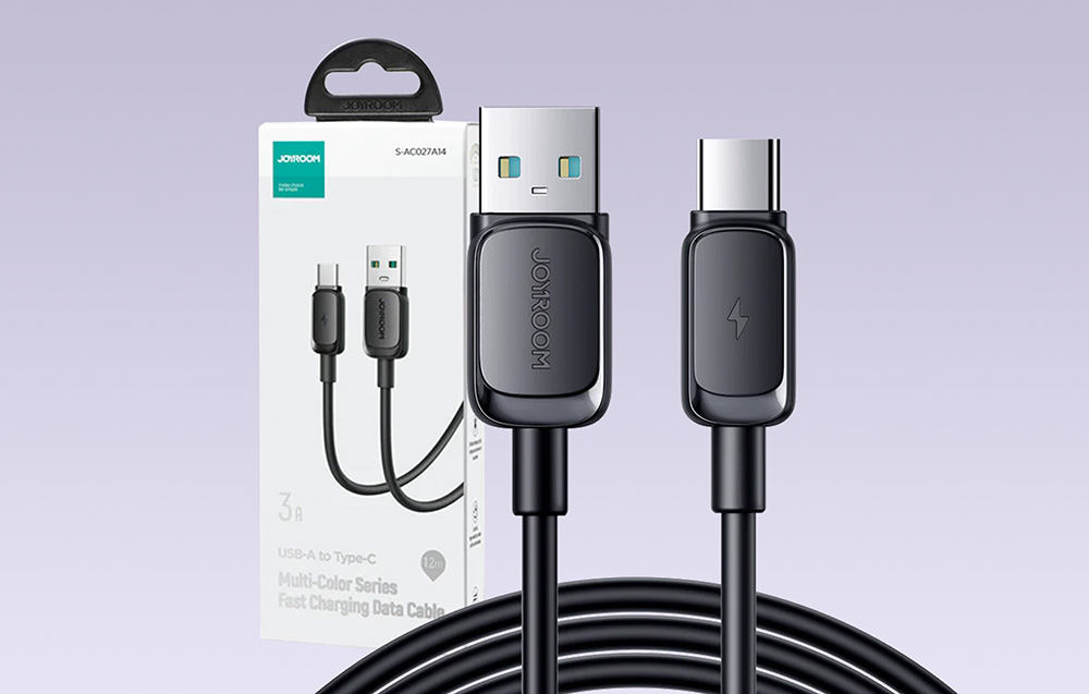 Cablu pentru incarcare si transfer de date Joyroom S-AC027A14, USB/USB-C, 3A, 1.2m, Negru 1 Lerato.ro