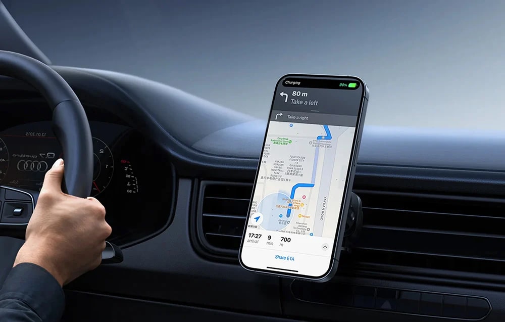 Suport auto Joyroom JR-ZS387, Air Vent Mount, Incarcare Wireless 15W, USB-C, Negru 1 Lerato.ro