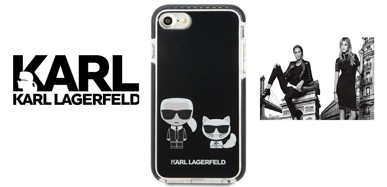 Husa Karl Lagerfeld KLHCI8TPEKCK compatibila cu iPhone 7/8/SE 2020/2022, hardcase Karl & Choupette, Negru 1 Lerato.ro