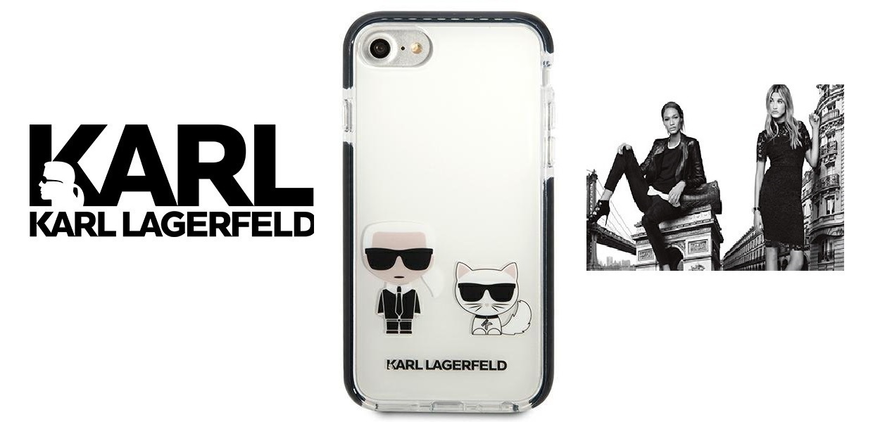 Husa Karl Lagerfeld KLHCI8TPEKCW compatibila cu iPhone 7/8/SE 2020/2022, hardcase Karl & Choupette, Alb 1 Lerato.ro