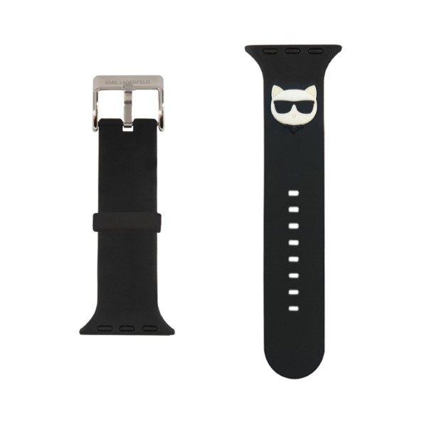 Curea Karl Lagerfeld Silicone Choupette Head compatibila cu Apple Watch 38/40/41mm, Negru 1 Lerato.ro