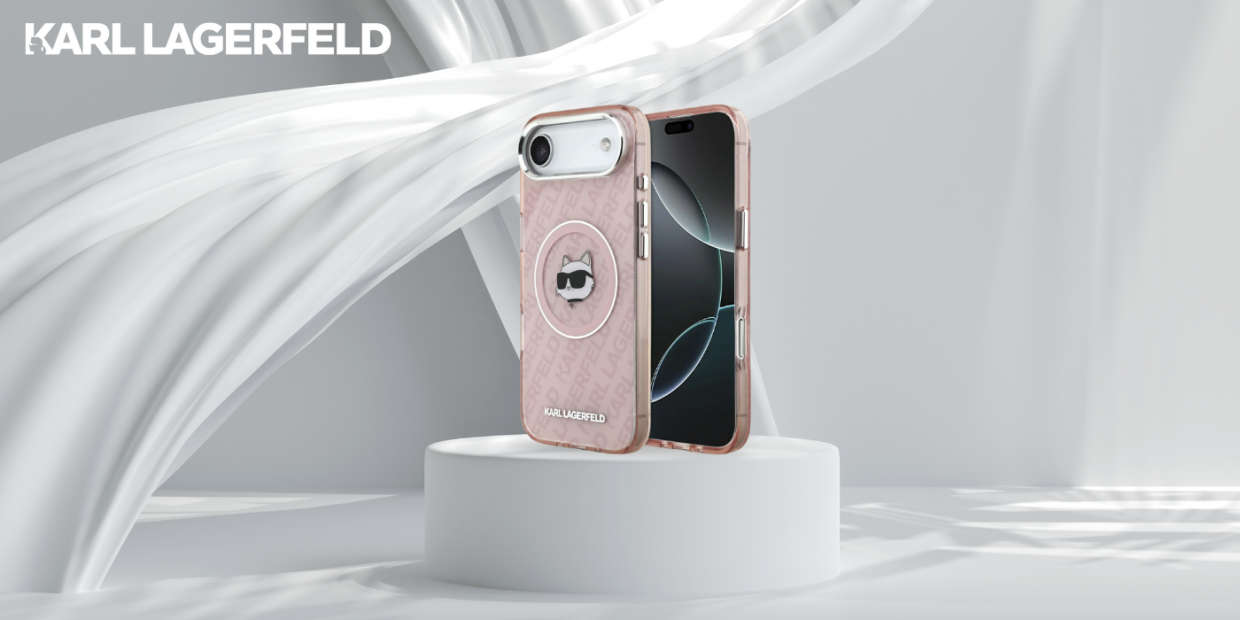 Carcasa Karl Lagerfeld IML Choupette Head Logo cu MagSafe compatibila cu iPhone 17 Air, Roz 1 Lerato.ro