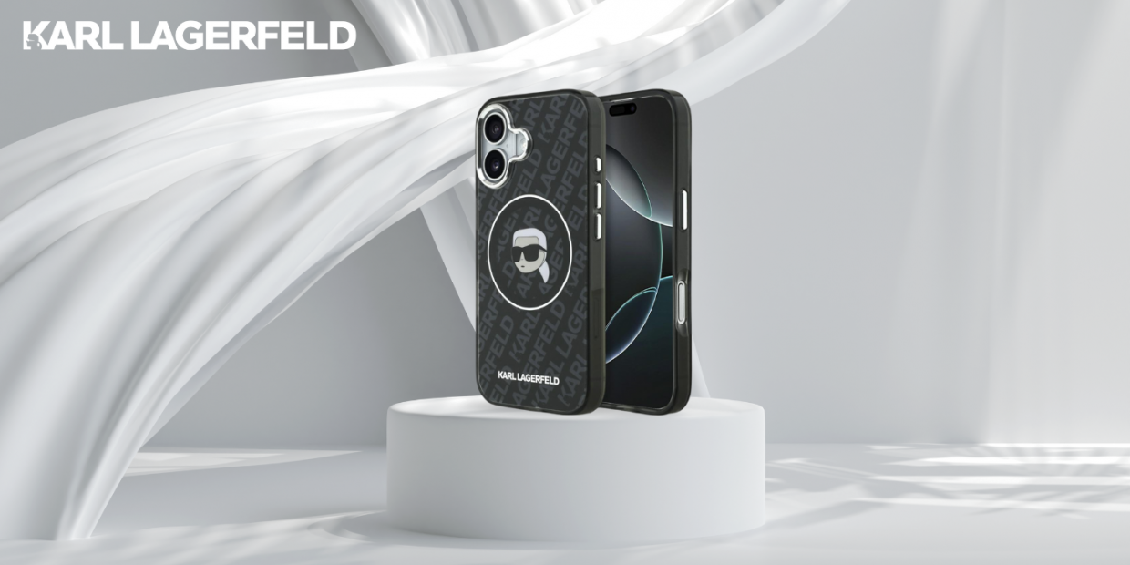 Carcasa Karl Lagerfeld IML Karl Head Logo cu MagSafe compatibila cu iPhone 17, Negru 1 Lerato.ro