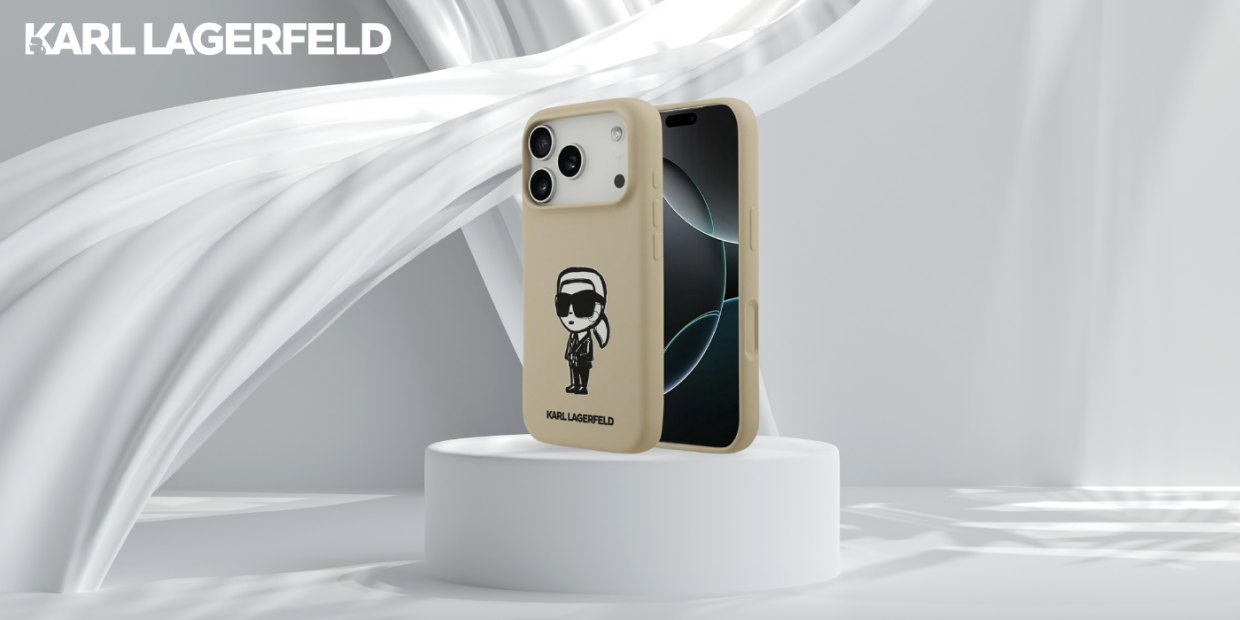 Carcasa Karl Lagerfeld Silicone Karl Sketch Logo cu MagSafe compatibila cu iPhone 17 Pro, Maro 1 Lerato.ro