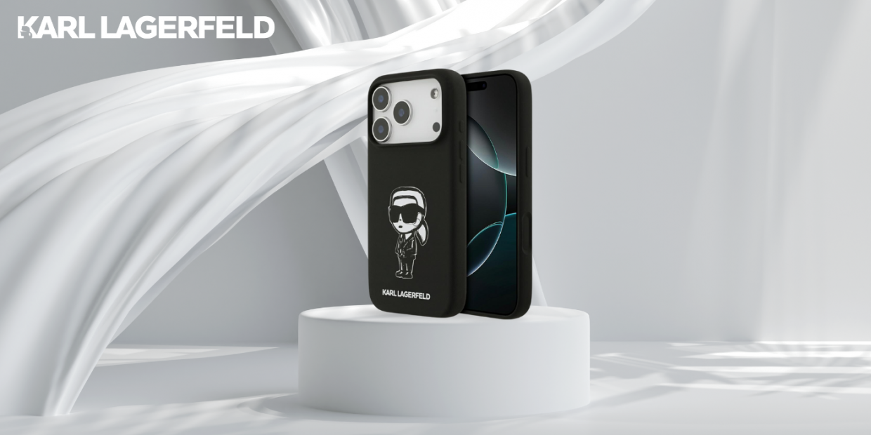 Carcasa Karl Lagerfeld Silicone Karl Sketch Logo cu MagSafe compatibila cu iPhone 17 Pro, Negru 1 Lerato.ro