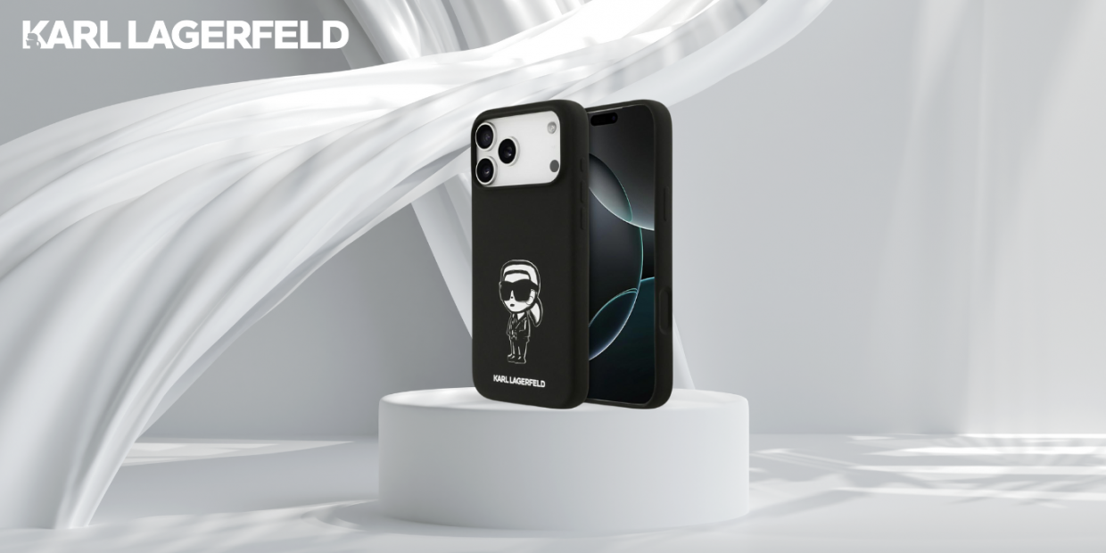 Carcasa Karl Lagerfeld Silicone Karl Sketch Logo cu MagSafe compatibila cu iPhone 17 Pro Max, Negru 1 Lerato.ro
