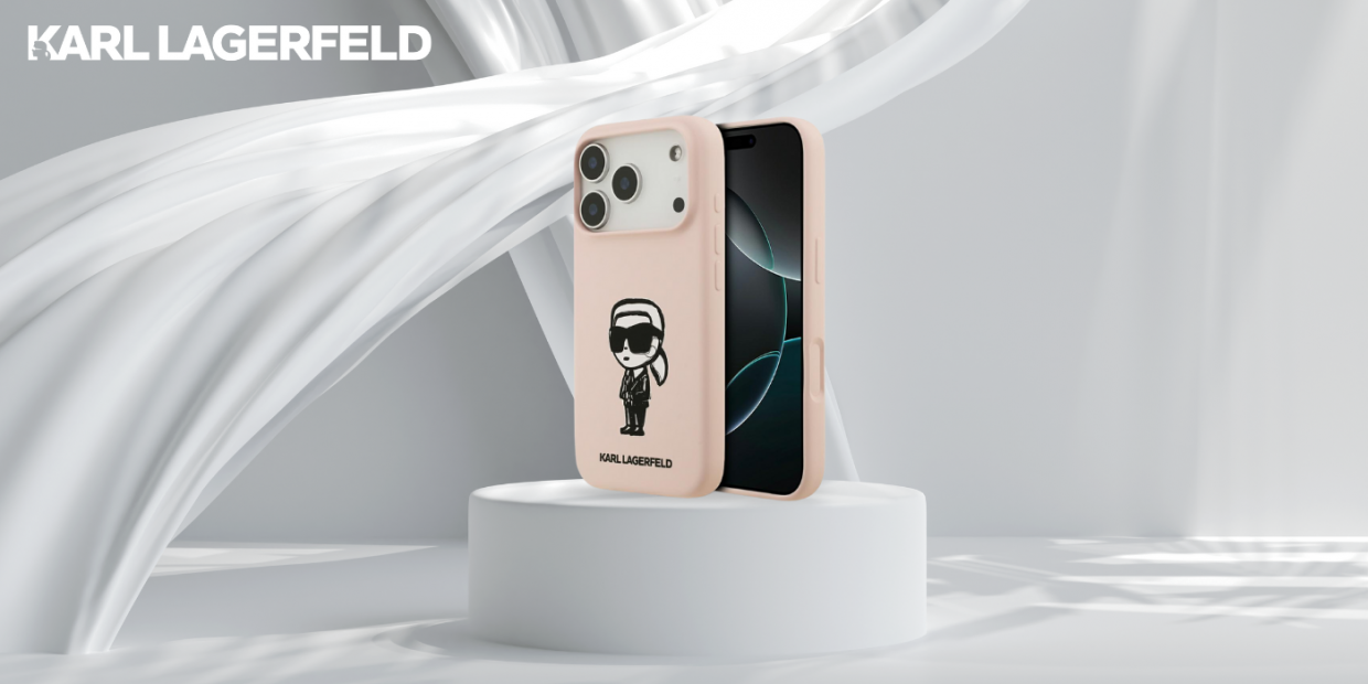 Carcasa Karl Lagerfeld Silicone Karl Sketch Logo cu MagSafe compatibila cu iPhone 17 Pro Max, Roz 1 Lerato.ro