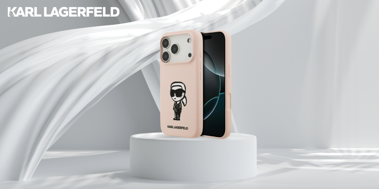 Carcasa Karl Lagerfeld Silicone Karl Sketch Logo cu MagSafe compatibila cu iPhone 17 Pro, Roz 1 Lerato.ro