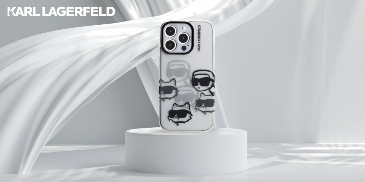 Carcasa Karl Lagerfeld IML Multi K&C Head Pattern compatibila cu iPhone 16 Pro, Transparent 1 Lerato.ro