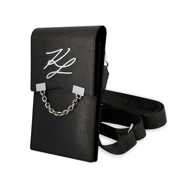 Geanta universala Karl Lagerfeld Autograph Chain, 18.5 x 11.5 x 2 cm, 5 compartimente, Negru 1 Lerato.ro