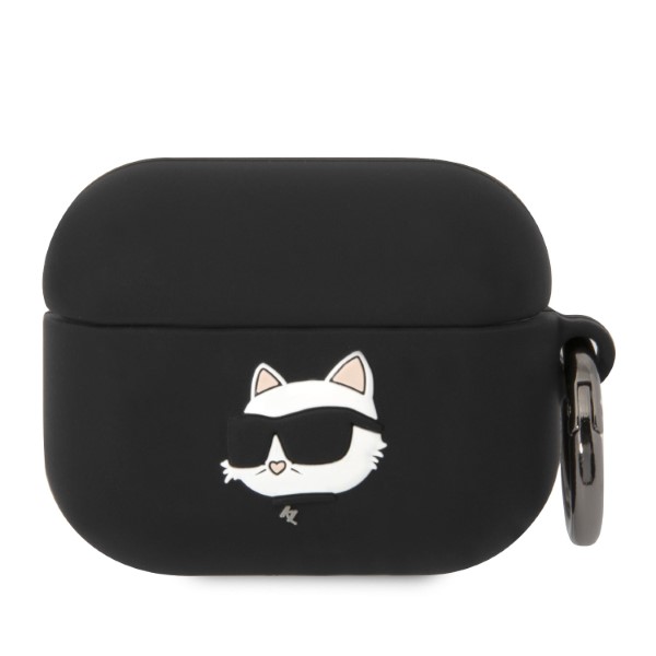 Carcasa Karl Lagerfeld Silicone Choupette Head 3D compatibila cu Apple AirPods Pro, Negru 1 Lerato.ro
