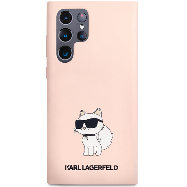 Carcasa Karl Lagerfeld Silicone Choupette compatibila cu Samsung Galaxy S24 Ultra, Roz 1 Lerato.ro