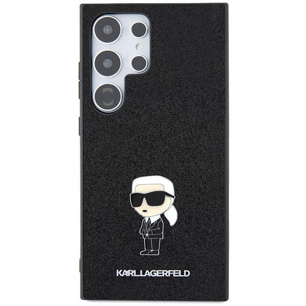 Carcasa Karl Lagerfeld Fixed Glitter Ikonik Logo Metal Pin compatibila cu Samsung Galaxy S24 Ultra, Negru 1 Lerato.ro