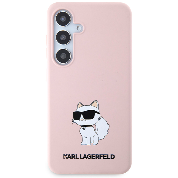 Carcasa Karl Lagerfeld Silicone Choupette compatibila cu Samsung Galaxy S24, Roz 1 Lerato.ro