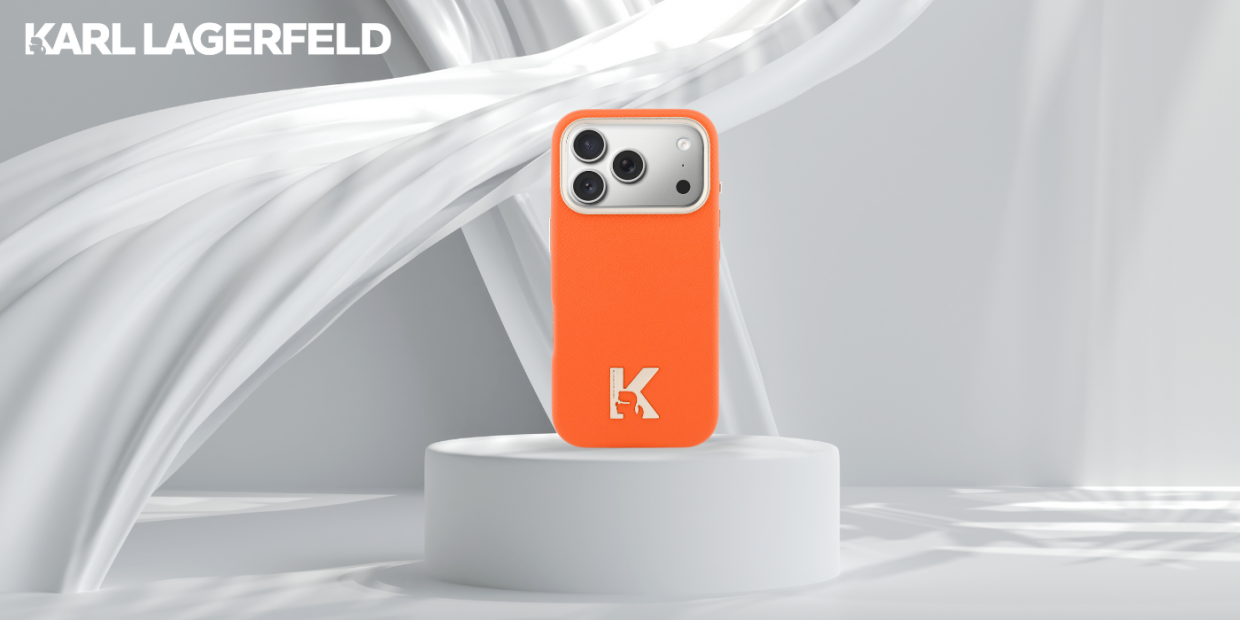 Husa Karl Lagerfeld Karl Head Logo cu MagSafe compatibila cu iPhone 17 Pro, Portocaliu 1 Lerato.ro