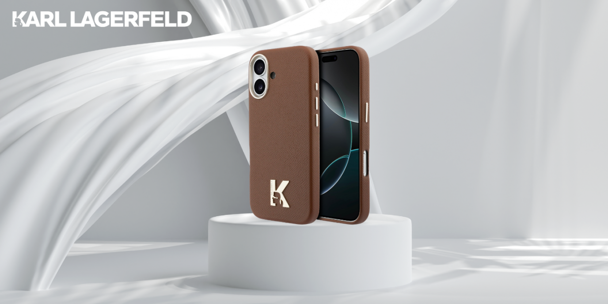 Carcasa Karl Lagerfeld Karl Head Logo cu MagSafe compatibila cu iPhone 17, Maro 1 Lerato.ro