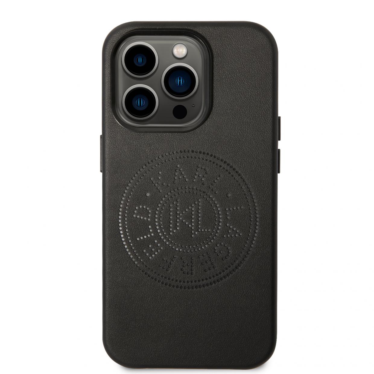 Carcasa Karl Lagerfeld Leather Perforated Logo compatibila cu iPhone 14 Pro Max, Negru 1 Lerato.ro