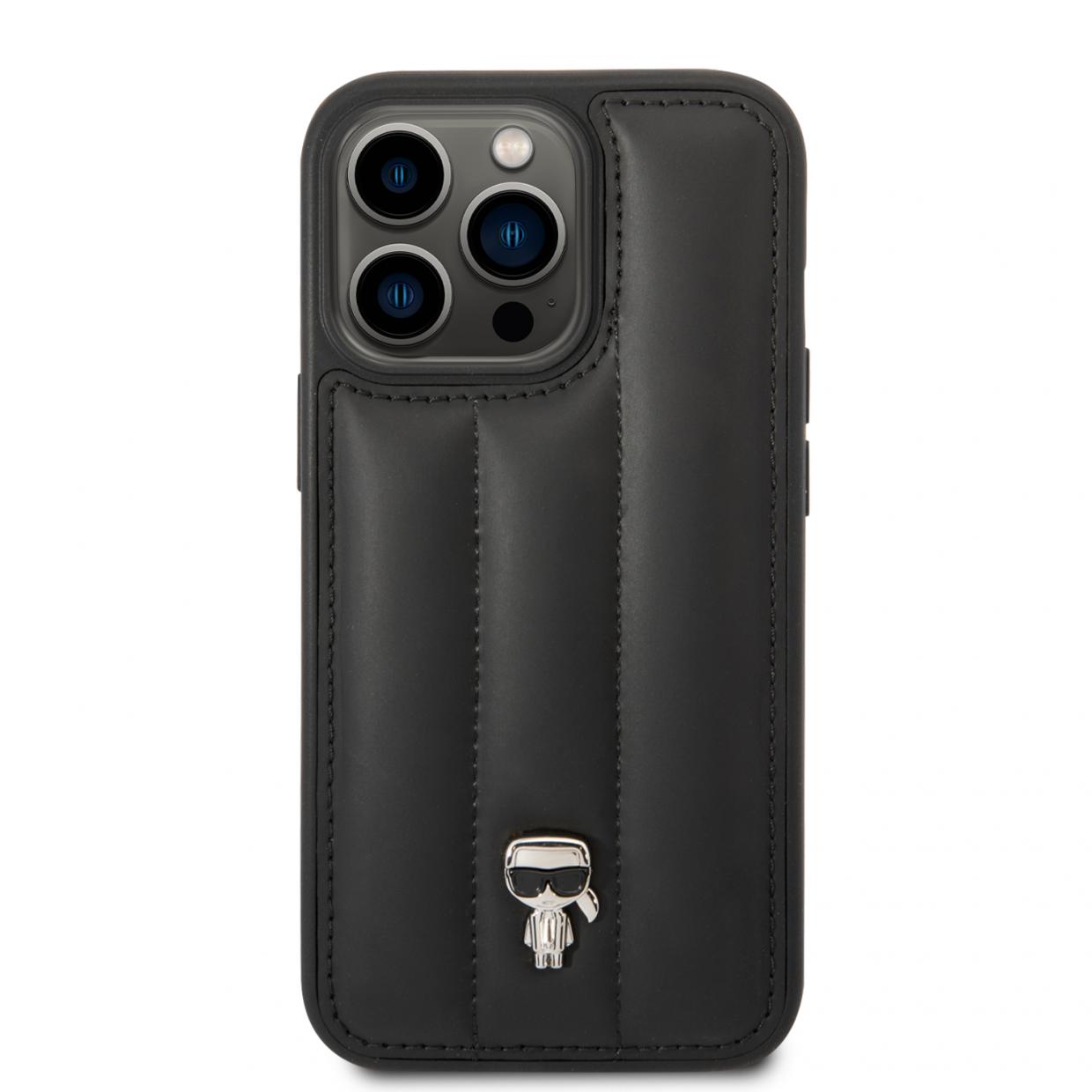 Carcasa Karl Lagerfeld Puffy Ikonik Pin compatibila cu iPhone 14 Pro Max, Negru 1 Lerato.ro