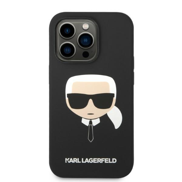 Carcasa Karl Lagerfeld Silicone Karl Head cu MagSafe compatibila cu iPhone 14 Pro Max, Negru 1 Lerato.ro