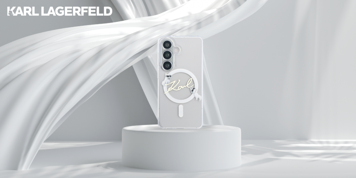 Husa Karl Lagerfeld IML KC Script cu MagSafe compatibila cu Samsung Galaxy S26, Transparent 1 Lerato.ro