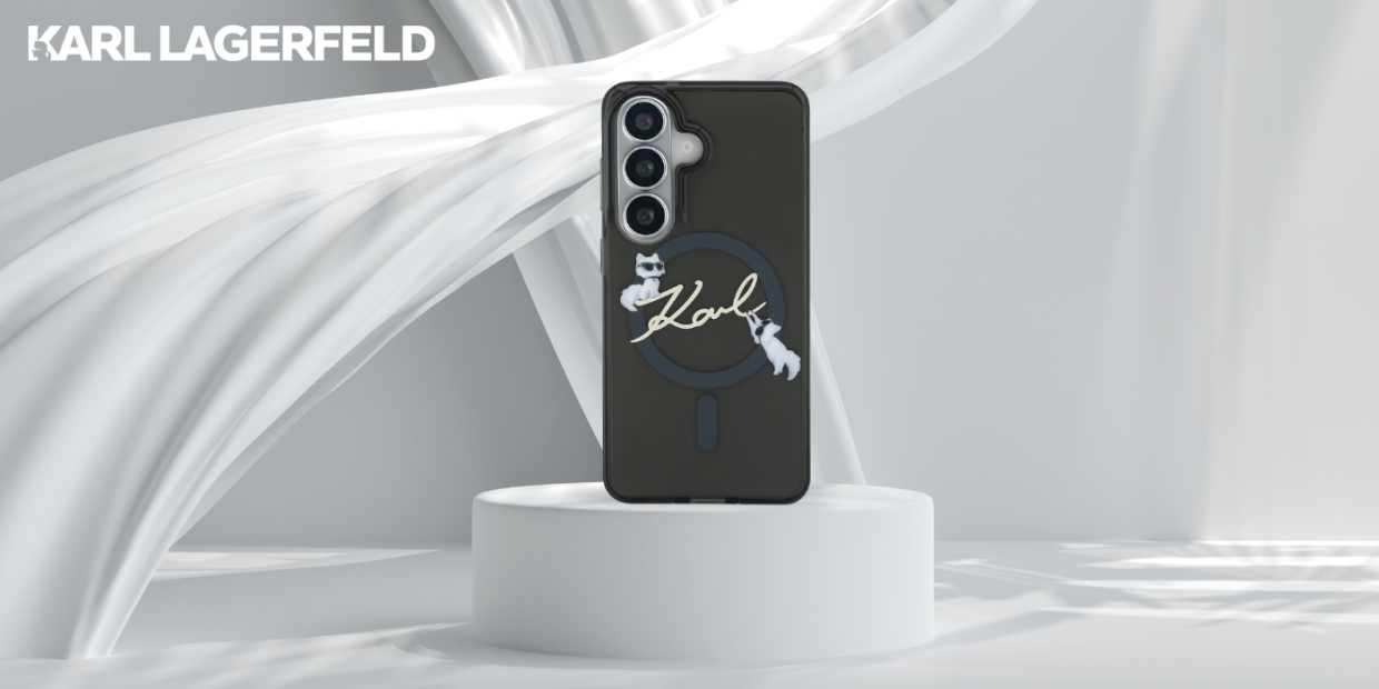 Husa Karl Lagerfeld IML KC Script cu MagSafe compatibila cu Samsung Galaxy S26 Plus, Negru 1 Lerato.ro