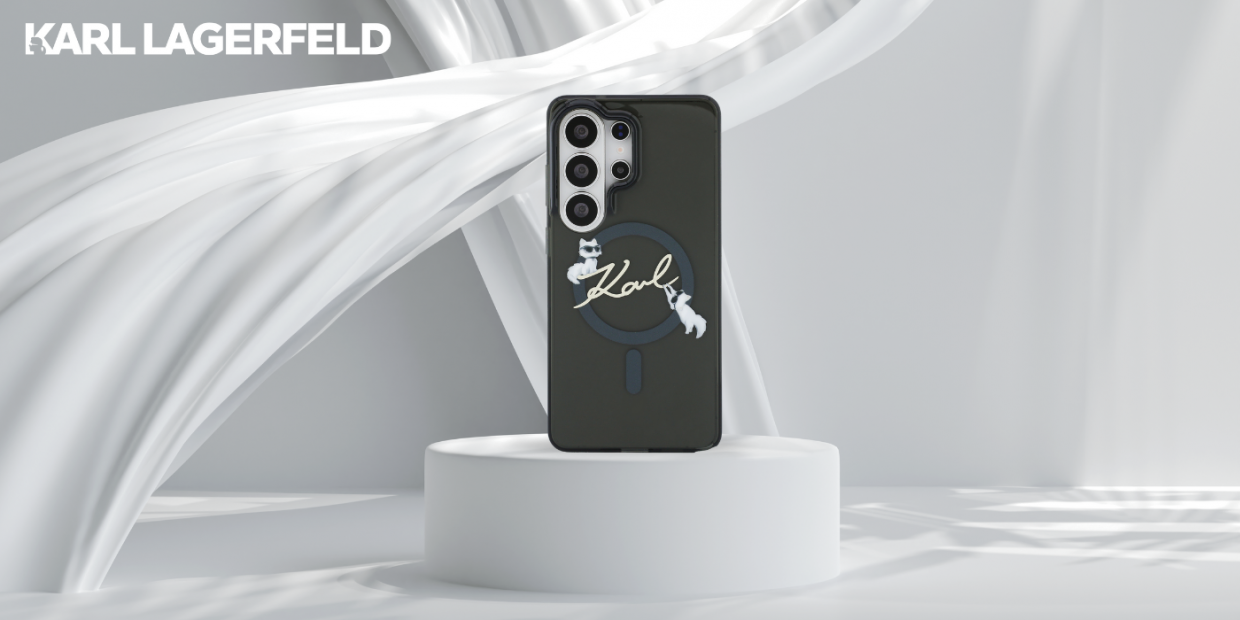 Husa Karl Lagerfeld IML KC Script cu MagSafe compatibila cu Samsung Galaxy S26 Ultra, Negru 1 Lerato.ro