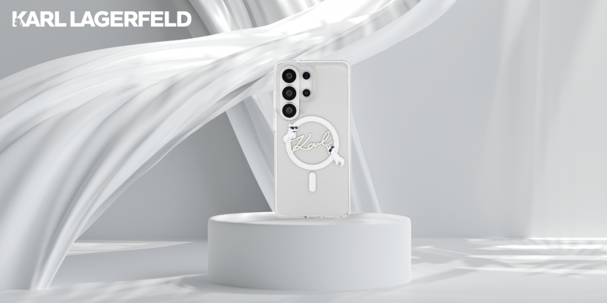 Husa Karl Lagerfeld IML KC Script cu MagSafe compatibila cu Samsung Galaxy S26 Ultra, Transparent 1 Lerato.ro