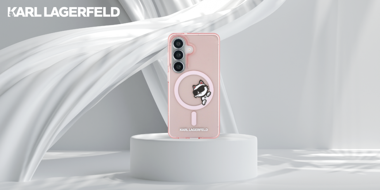 Husa Karl Lagerfeld IML Peekaboo Choupette cu MagSafe compatibila cu Samsung Galaxy S26, Roz 1 Lerato.ro