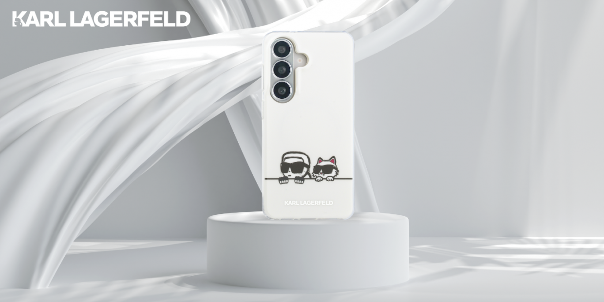 Husa Karl Lagerfeld IML Peekaboo Karl and Choupette cu MagSafe compatibila cu Samsung Galaxy S26 Plus, Transparent 1 Lerato.ro