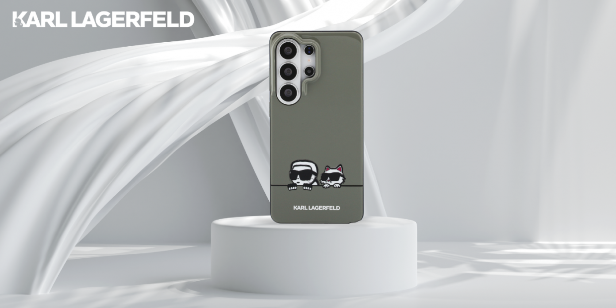 Husa Karl Lagerfeld IML Peekaboo Karl and Choupette cu MagSafe compatibila cu Samsung Galaxy S26 Ultra, Negru 1 Lerato.ro