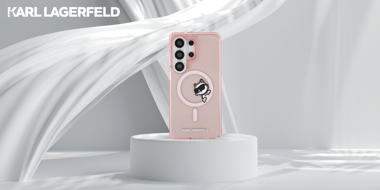 Husa Karl Lagerfeld IML Peekaboo Choupette cu MagSafe compatibila cu Samsung Galaxy S26 Ultra, Roz 1 Lerato.ro
