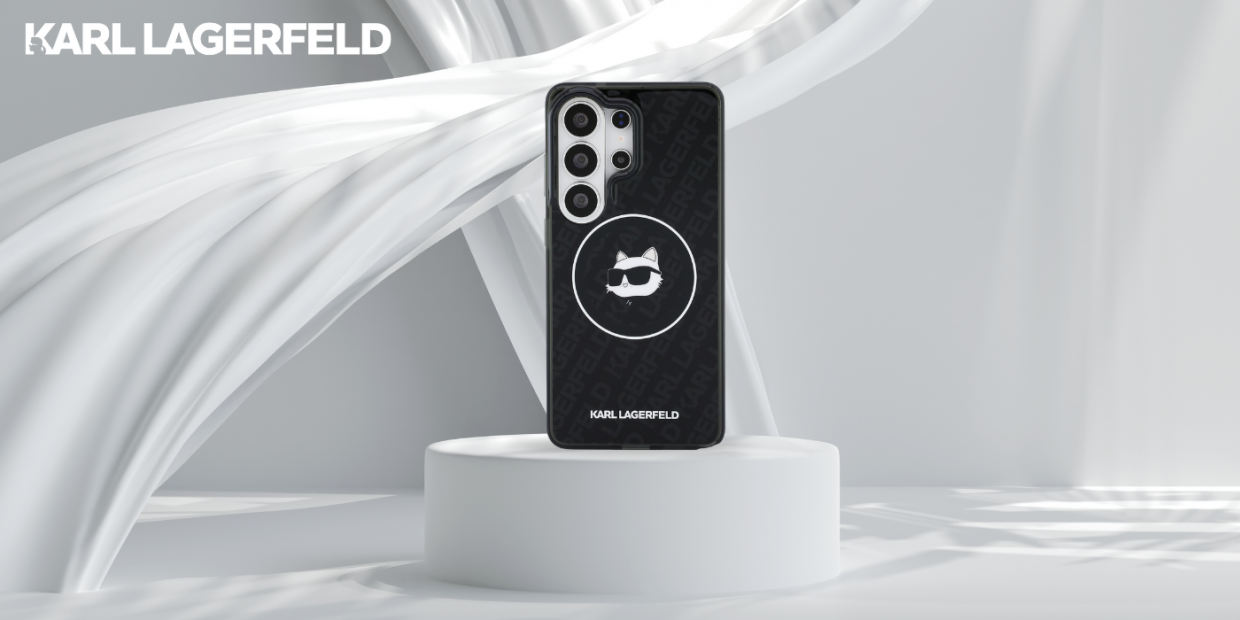 Husa Karl Lagerfeld IML Repeated Choupette cu MagSafe compatibila cu Samsung Galaxy S26 Ultra, Negru 1 Lerato.ro