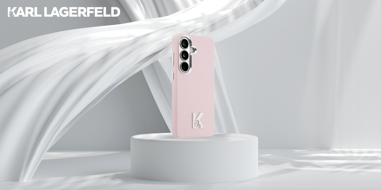 Carcasa Karl Lagerfeld K Metal Logo cu MagSafe compatibila cu Samsung Galaxy S26, Roz 1 Lerato.ro