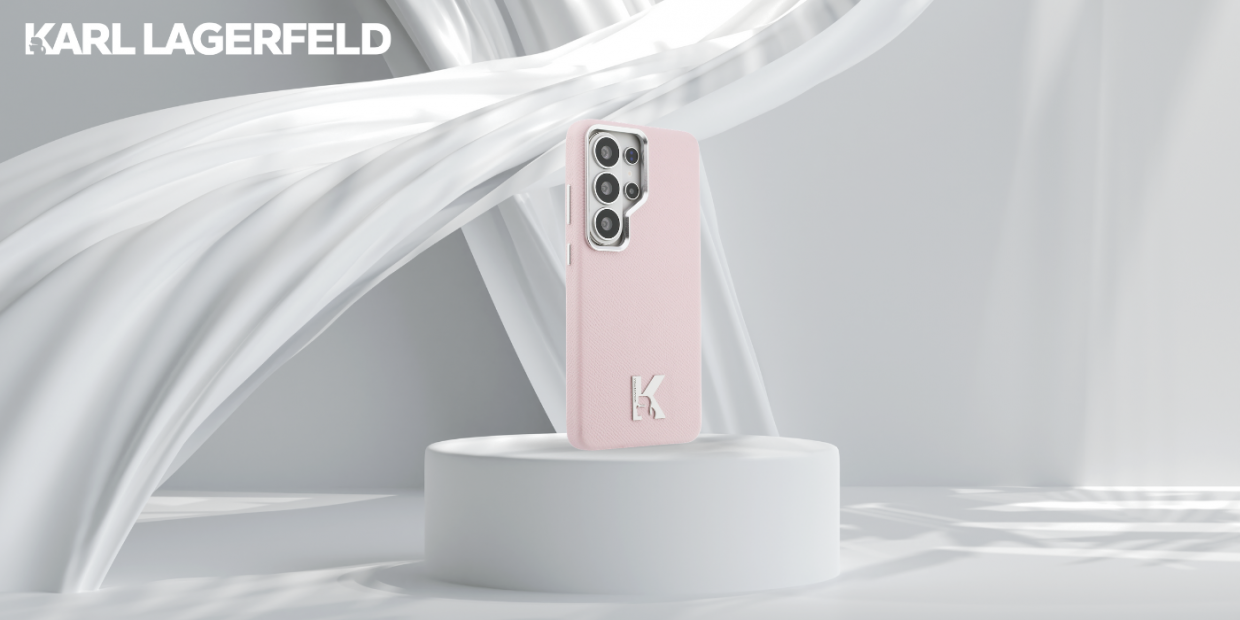 Carcasa Karl Lagerfeld K Metal Logo cu MagSafe compatibila cu Samsung Galaxy S26 Ultra, Roz 1 Lerato.ro