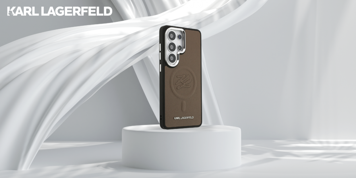 Carcasa Karl Lagerfeld Embossed Ring Initials cu MagSafe compatibila cu Samsung Galaxy S26 Ultra, Maro 1 Lerato.ro