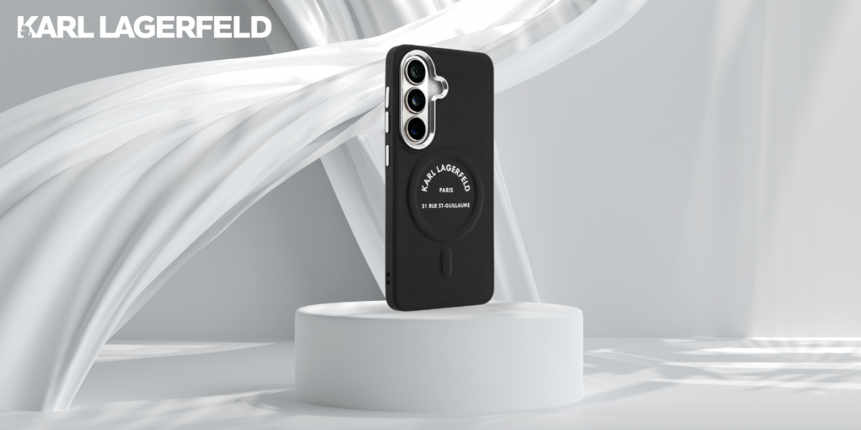 Husa Karl Lagerfeld Embossed Ring RSG Logo cu MagSafe compatibila cu Samsung Galaxy S26 Plus, Negru 1 Lerato.ro