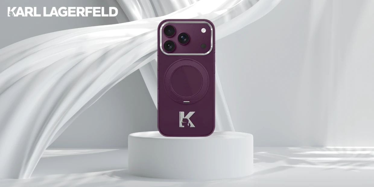 Husa Karl Lagerfeld IML Ring Stand 360 Kameo cu MagSafe compatibila cu iPhone 18 Pro Max / 17 Pro Max, Burgundy 1 Lerato.ro