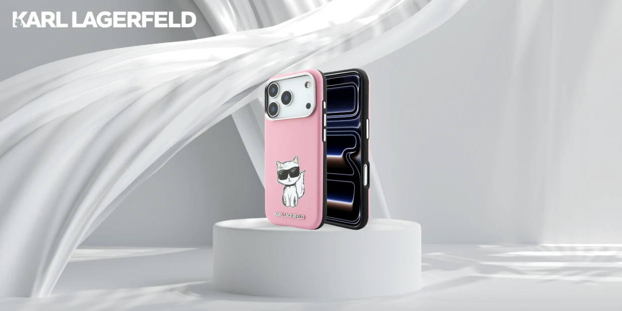 Husa Karl Lagerfeld Smooth Choupette Sketch cu MagSafe compatibila cu iPhone 18 Pro / 17 Pro, Roz 1 Lerato.ro