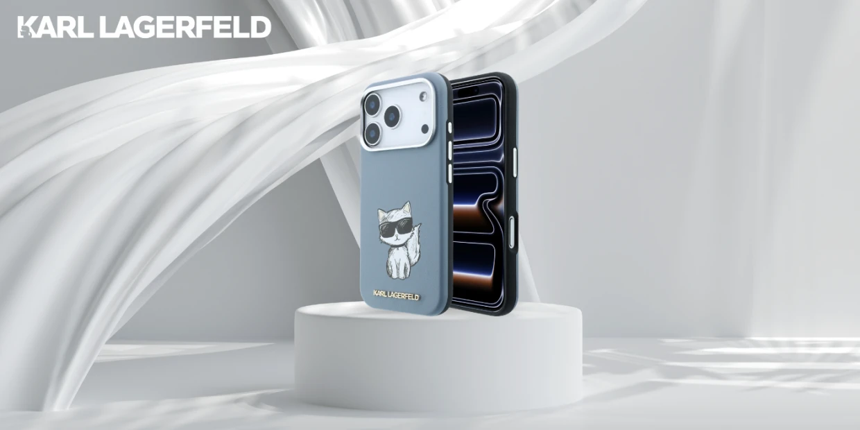 Husa Karl Lagerfeld Smooth Choupette Sketch cu MagSafe compatibila cu iPhone 18 Pro / 17 Pro, Albastru 1 Lerato.ro