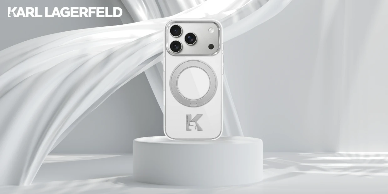 Husa Karl Lagerfeld IML Ring Stand 360 Kameo cu MagSafe compatibila cu iPhone 18 Pro / 17 Pro, Transparent 1 Lerato.ro